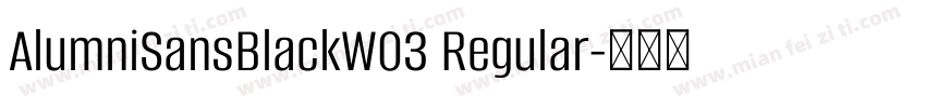 AlumniSansBlackW03 Regular字体转换